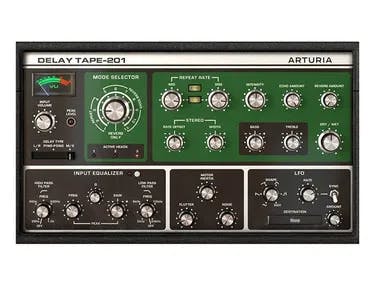 Delay TAPE-201 Guitar Pedal By Arturia