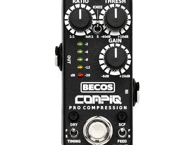 CompIQ Mini Pro Compressor Guitar Pedal By BECOS