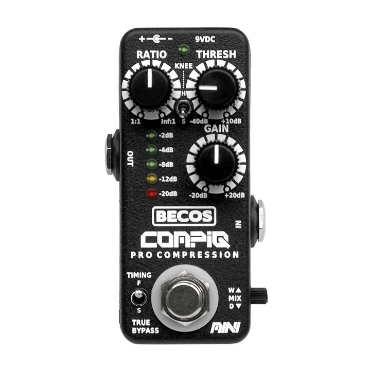 CompIQ Mini Pro Compressor Guitar Pedal By BECOS