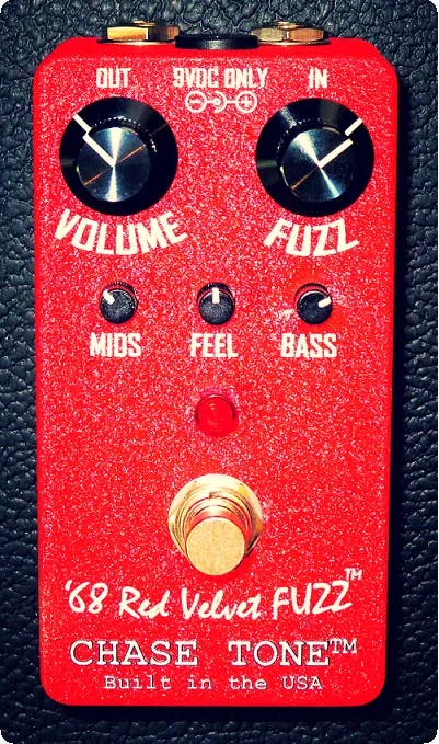 ’68 RED VELVET FUZZ Guitar Pedal By Chase Tone