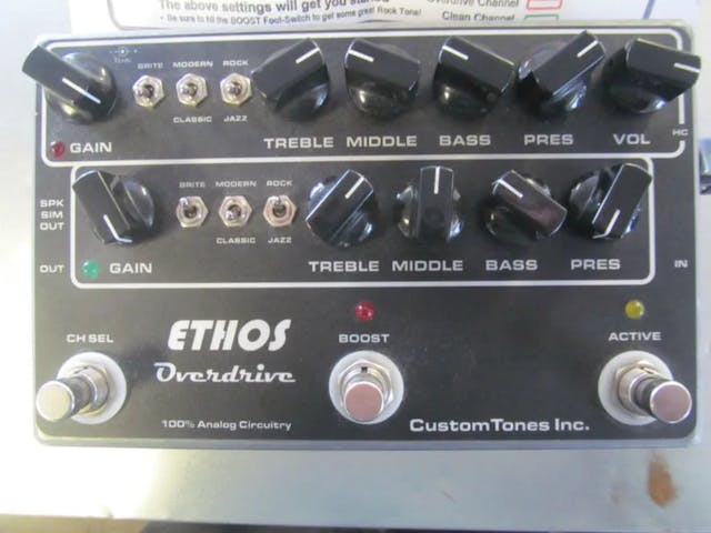 Ethos Overdrive Guitar Pedal By Custom Tones
