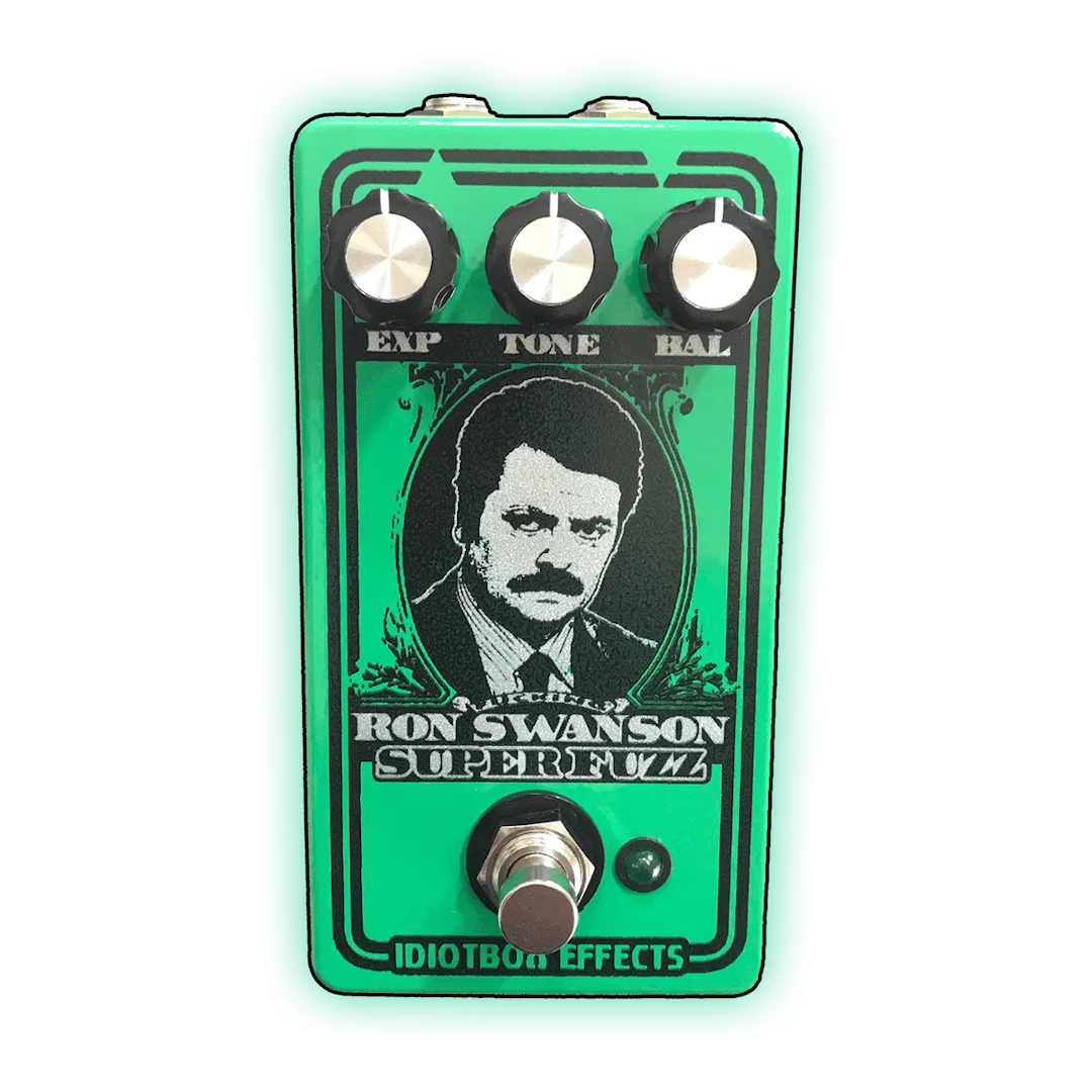 Ron Swanson Super Fuzz Guitar Pedal By IdiotBox Effects