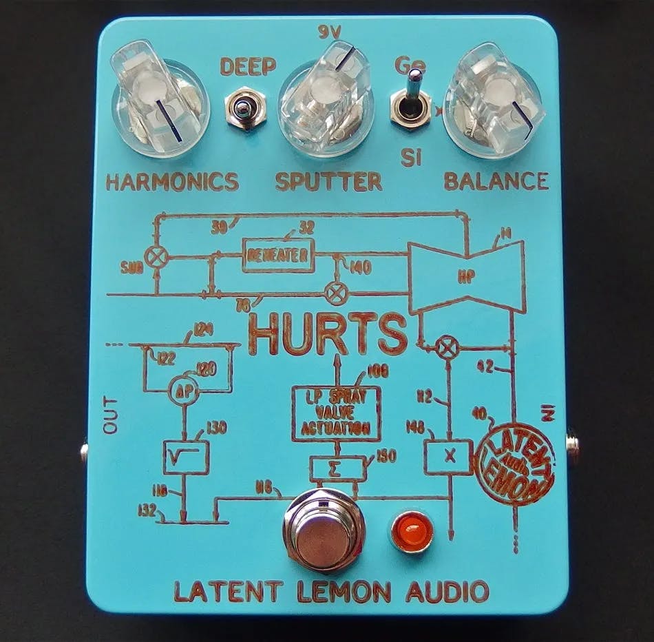 Hurts Guitar Pedal By Latent Lemon