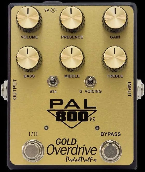 800 Gold Overdrive V3 Guitar Pedal By PedalPalFx