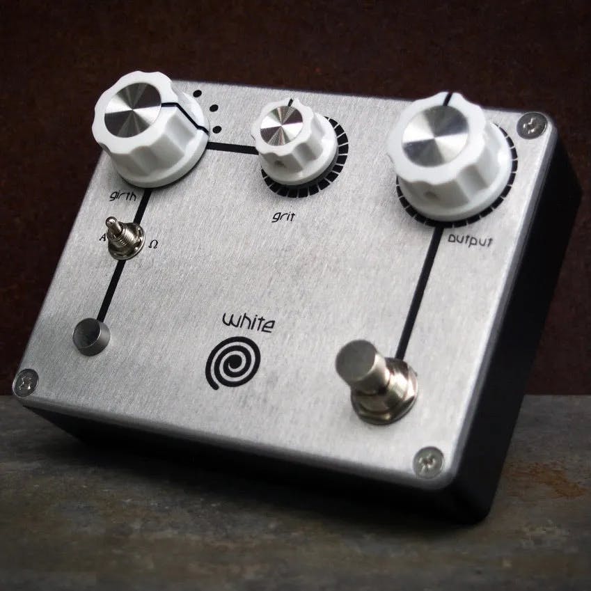 White Spiral Boost Guitar Pedal By Spiral Electric FX