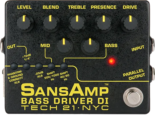 SansAmp Bass Driver DI Guitar Pedal By Tech 21
