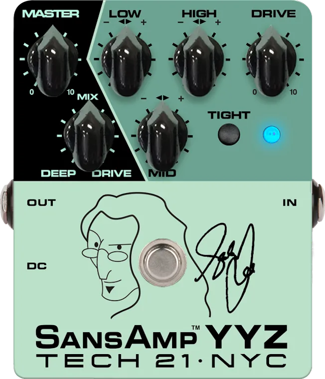 YYZ Geddy Lee Signature SansAmp Guitar Pedal By Tech 21