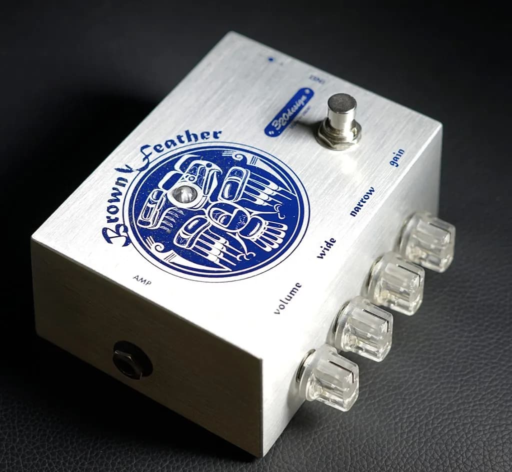 Brown Feather Guitar Pedal By 320design