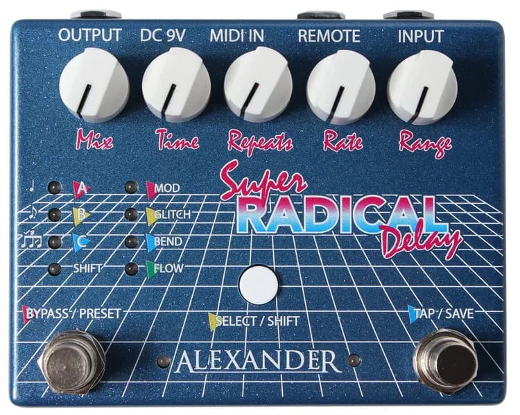 Super Radical Delay Guitar Pedal By Alexander Pedals