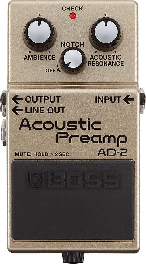 AD-2 Acoustic Preamp Guitar Pedal By BOSS