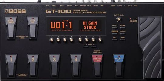 GT-100 Amp Effects Processor Guitar Pedal By BOSS
