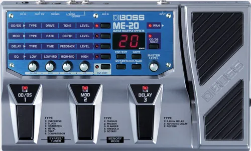 ME-20 Guitar Multiple Effects Guitar Pedal By BOSS