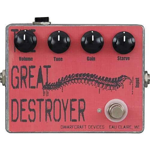 The Great Destroyer Guitar Pedal By Dwarfcraft Devices