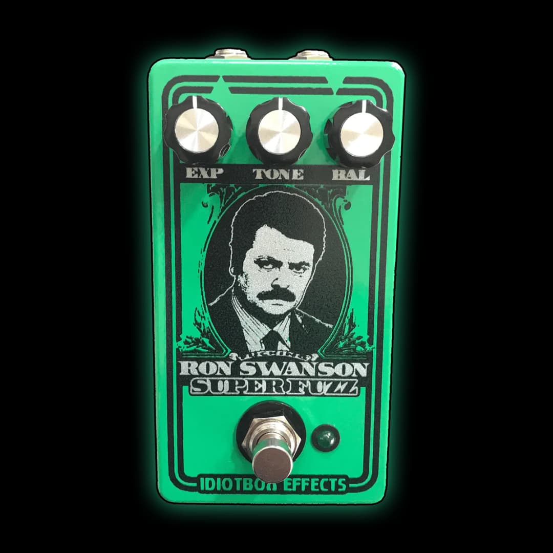 Ron Swanson Super Fuzz Guitar Pedal By IdiotBox Effects