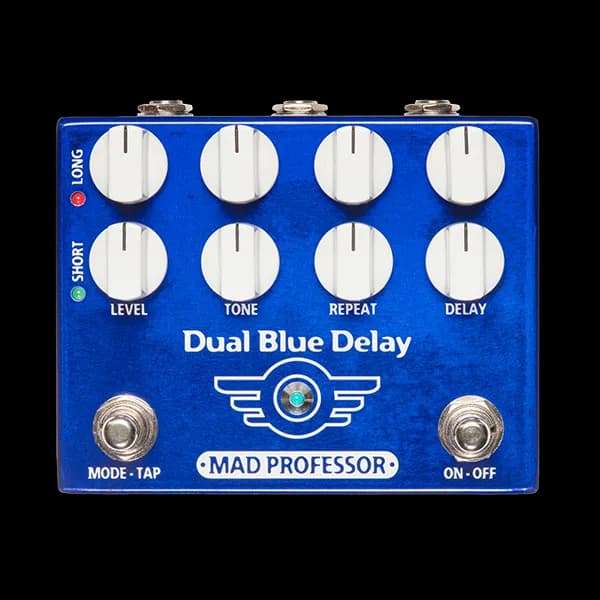 Dual Blue Delay Guitar Pedal By Mad Professor