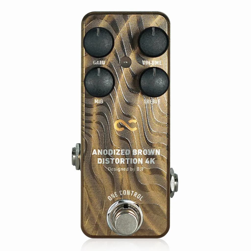 Anodized Brown Distortion Guitar Pedal By One Control