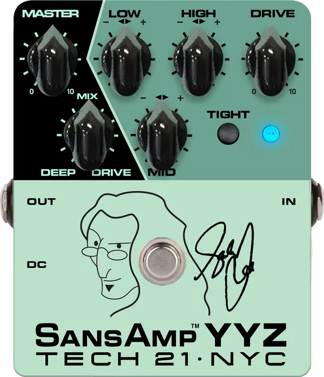 YYZ Geddy Lee Signature SansAmp Guitar Pedal By Tech 21